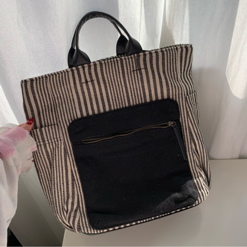 Striped backpack